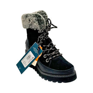 Roxy Womens Kenzie Lace Up Snow Boots Black - Medium